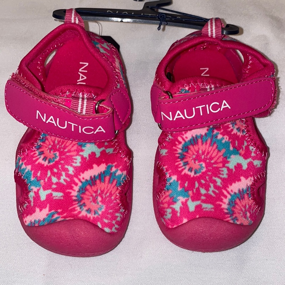 NWT Nautica Girl’s Kettle Gulf Water Shoe in Pink Blue Tie Dye